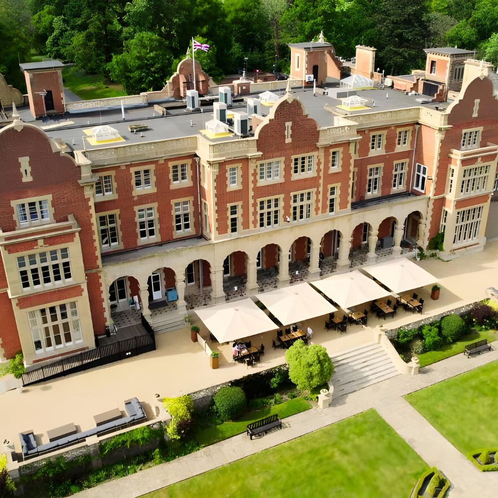 Easthampstead Park Gift Vouchers featuring rear shot of mansion house building